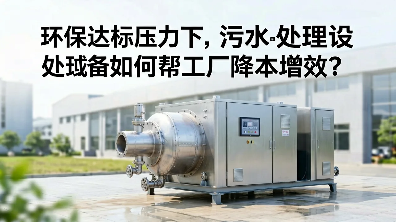 环保达标压力下,污水处理设备如何帮工厂降本增效?